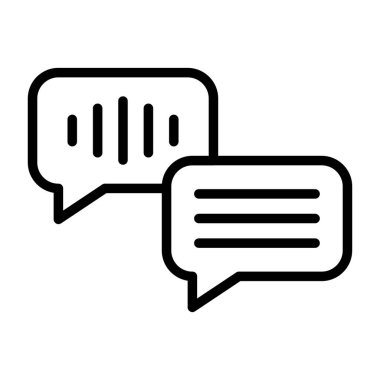 Sohbet balonu simgesinin, anahat stili