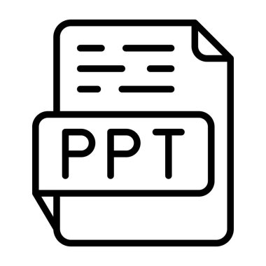 PPT dosya biçimi vektör illüstrasyonu