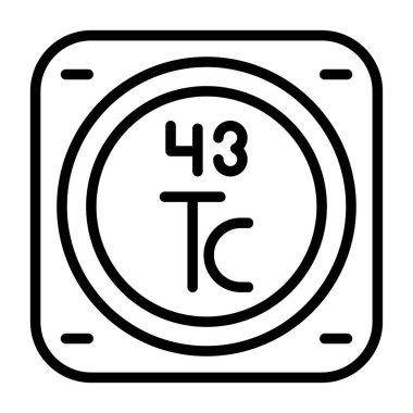 Metal kimyasal element ikon vektör çizimi