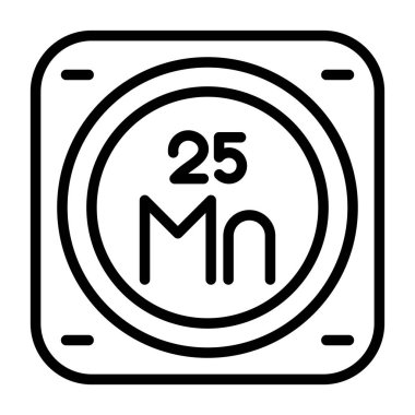 Bir kimyasal elementin vektör çizimi