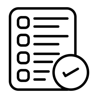 Kontrol listesi. Web simgesi basit tasarım