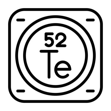 Metal kimyasal element ikon vektör çizimi