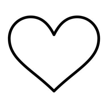 Kalp ikonu vektör illüstrasyonu