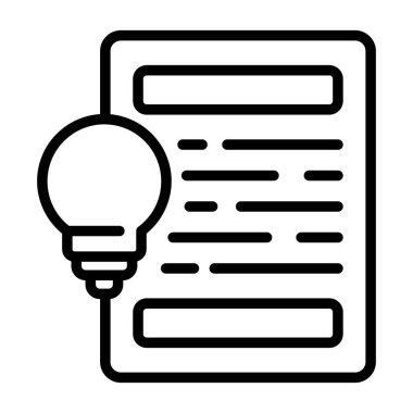 fikir vektörü ince çizgi simgesi