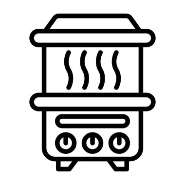 Izgara vektör ince çizgi simgesi