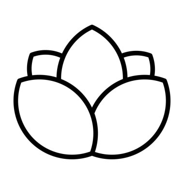 Nilüfer çiçeği. Web simgesi basit illüstrasyon