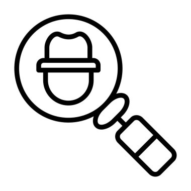 Şapka ve bir bardak su ikonu, çizgi tarzı.