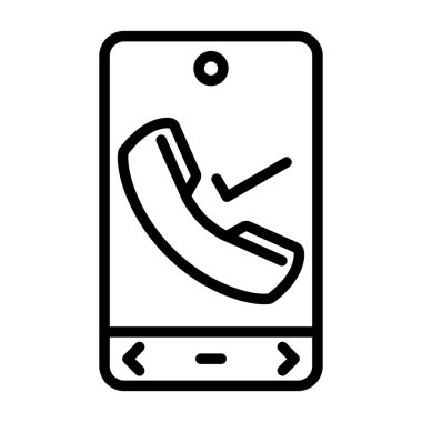 telefon arama simgesi vektör illüstrasyonu