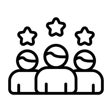 insan ikon vektör ana hatları çizimi grubu