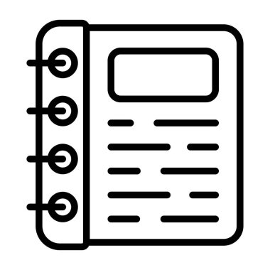 Kitap. Web simgesi basit illüstrasyon