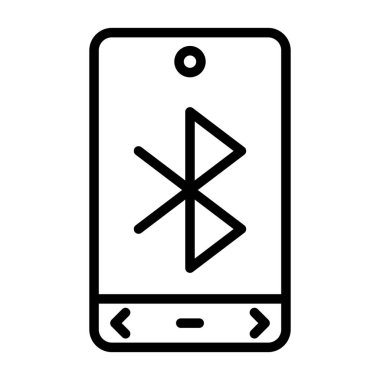 Bluetooth vektör ince çizgi simgesi
