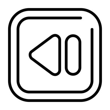 video oynatma simgesi ana hatlı vektörü. Video oyunu. çalma oyunu