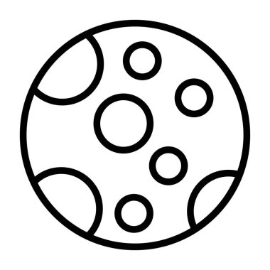 Ay ağ simgesinin vektör illüstrasyonu