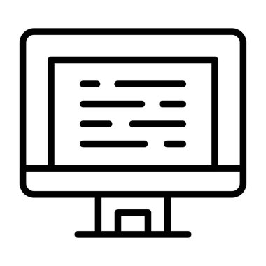 Masaüstü Bilgisayar Web simgesi vektör çizimi