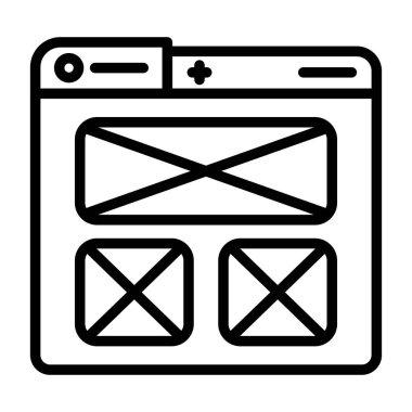 Web tasarım simgesi, vektör illüstrasyonu