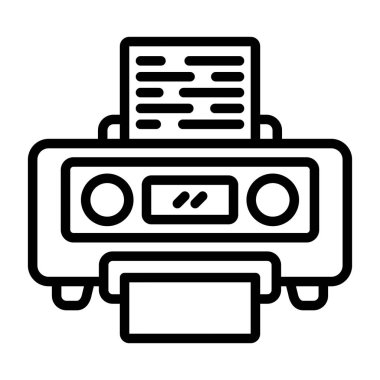 yazıcı vektör simgesi basit illüstrasyon