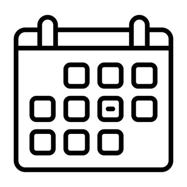 Takvim, program. Web simgesi basit illüstrasyon