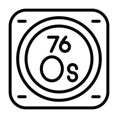 Metal kimyasal element ikon vektör çizimi