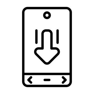 Cep telefonu simgesi, vektör illüstrasyonu