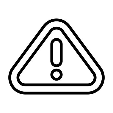 Uyarı simgesi vektörü. Taslak uyarı işareti. izole edilmiş sınır sembolü çizimi