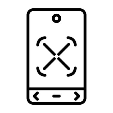 Cep telefonu simgesi, vektör illüstrasyonu