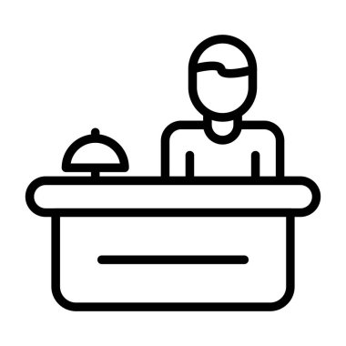 resepsiyon ikonu vektör illüstrasyonu