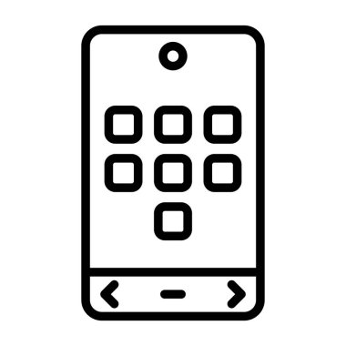 Telefon vektör satırı simgesi