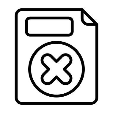 vektör ince çizgi simgesini sil