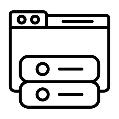 Windows web simgesi vektör çizimi