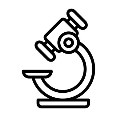 Bir mikroskobun vektör simgesi, illüstrasyon