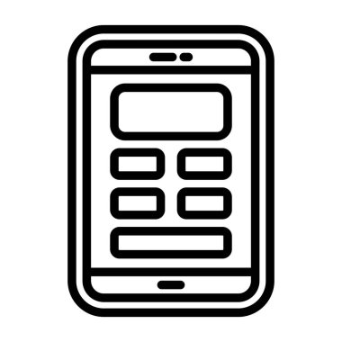 Mobil Tasarım Web simgesi vektör çizimi