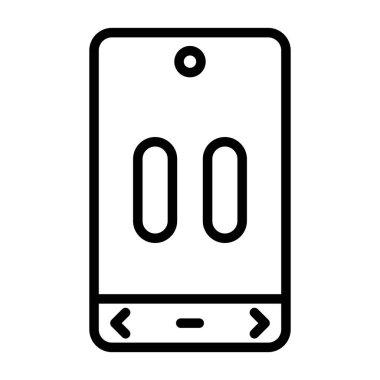 Akıllı telefon simgesi. Beyaz üzerinde izole edilmiş web için aygıt vektör simgesinin özet çizimi