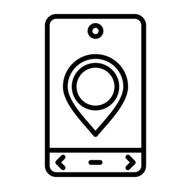 GPS navigasyon simge, anahat stili