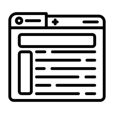 Gazete makale ikonu. Beyaz arkaplanda izole edilmiş web tasarımı için gazete vektör simgesi taslağı