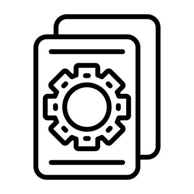 Simge, vektör illüstrasyonu ayarlanıyor