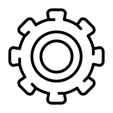 dişli vektör ince çizgi simgesi