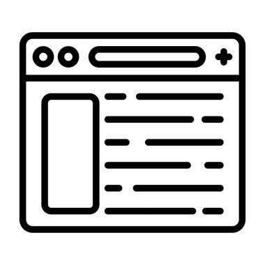 Web tasarım satırı simgesi