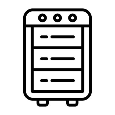 Sunucu Rack web simgesi vektör illüstrasyonu