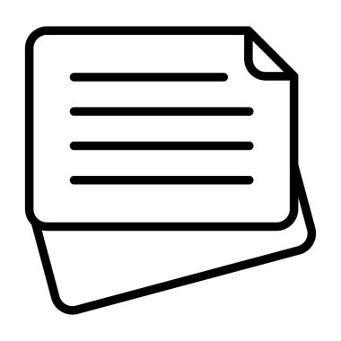 Yapışkan notlar simgesi, vektör çizim 