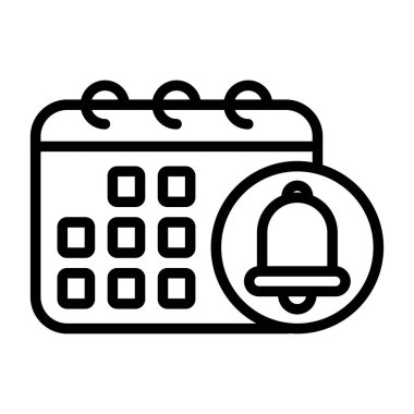 Takvim web simgesi vektör illüstrasyonuyla anımsatıcı
