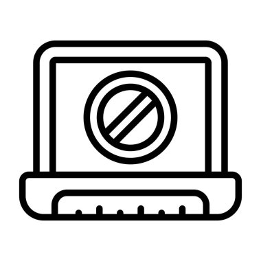 dizüstü bilgisayar simgesi, web basit illüstrasyon 