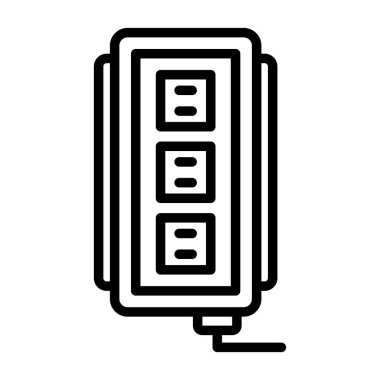 soket ağ simgesi vektör illüstrasyonu