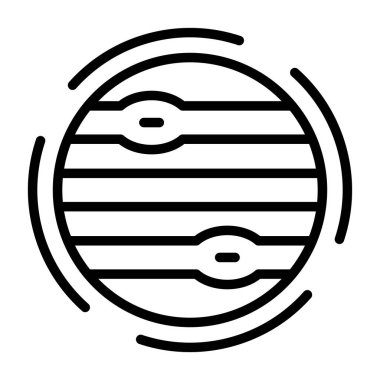 Gezegen simgesi, ağ basit illüstrasyon