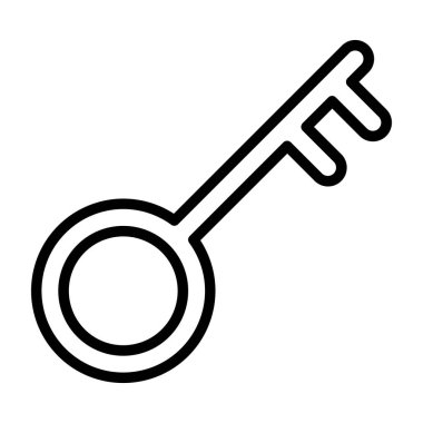 Anahtar. Web simgesi basit illüstrasyon