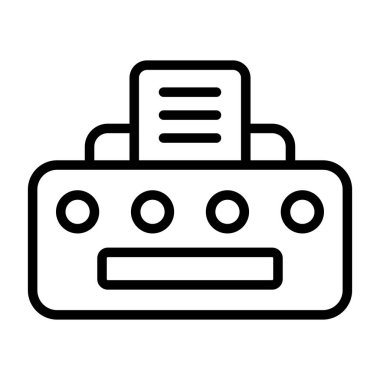 yazıcı web simgesi, basit vektör illüstrasyonu