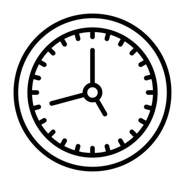 Saat simgesi, basit vektör illüstrasyonu