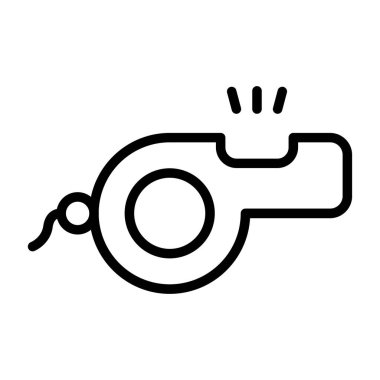 Islık simgesi. Beyaz arkaplanda izole edilmiş vektör