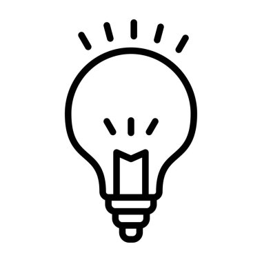 Ampul. Web simgesi basit tasarım