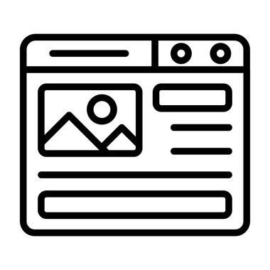 Web Tasarım Web ikonu vektör çizimi