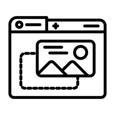 Web tasarımı vektör çizgisi tasarımı